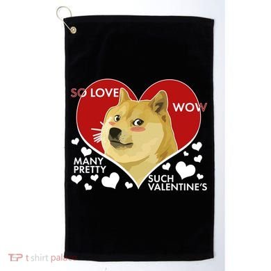 Funny Doge Valentine Meme Golf Towel
