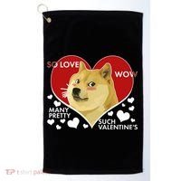 Funny Doge Valentine Meme Golf Towel thumb 0