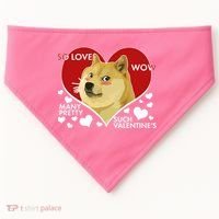 Funny Doge Valentine Meme USA-Made Doggie Bandana thumb 0