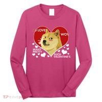Funny Doge Valentine Meme Long Sleeve Shirt thumb 0