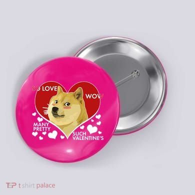 Funny Doge Valentine Meme Button