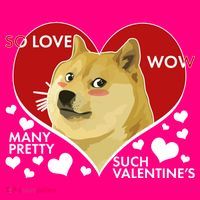 Funny Doge Valentine Meme Button thumb 1