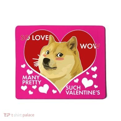 Funny Doge Valentine Meme Mousepad