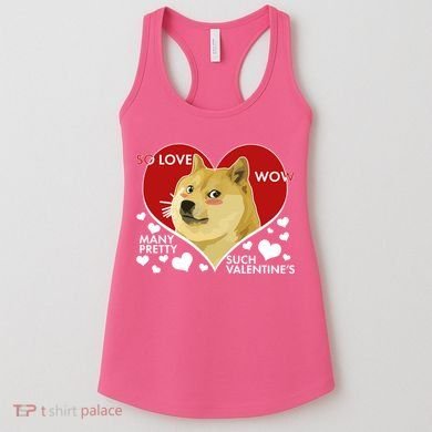 Funny Doge Valentine Meme Women's Tank Top