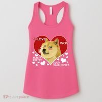 Funny Doge Valentine Meme Women's Tank Top thumb 0