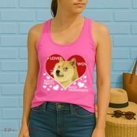 Funny Doge Valentine Meme Women's Tank Top thumb 2