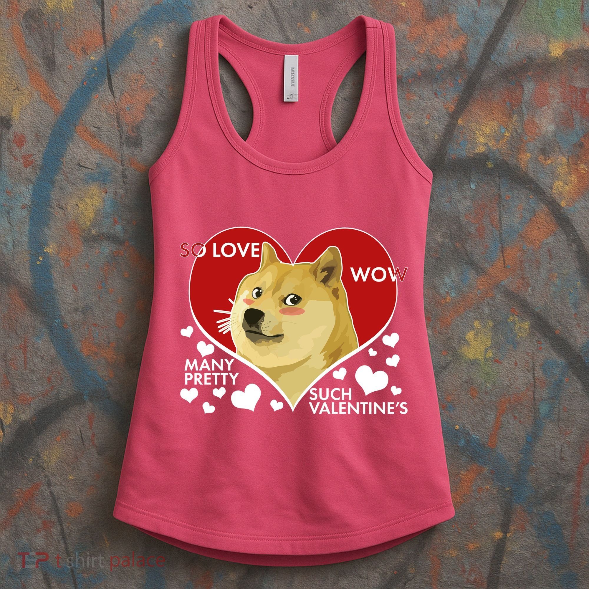 Funny Doge Valentine Meme Women's Tank Top