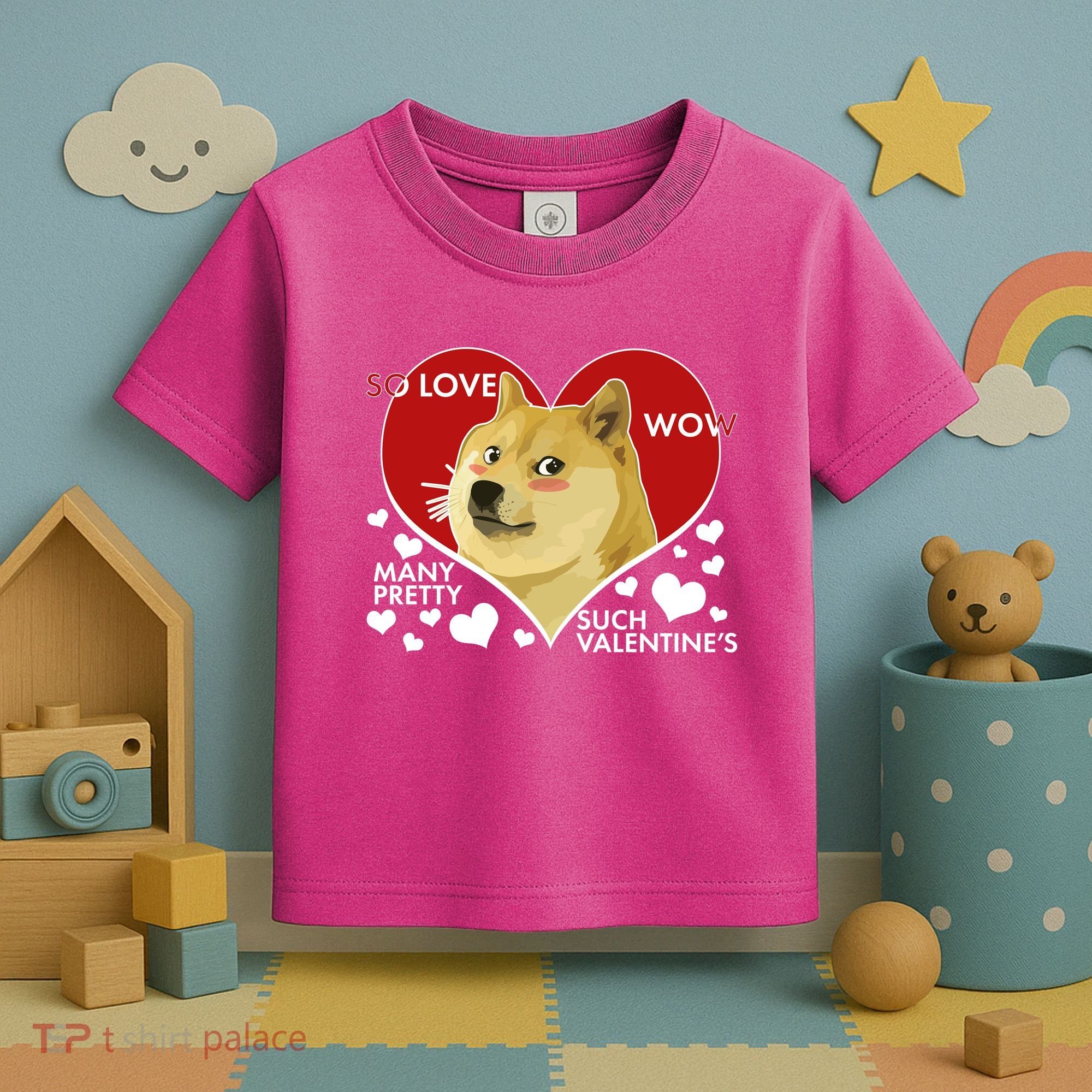 Funny Doge Valentine Meme Toddler T-Shirt