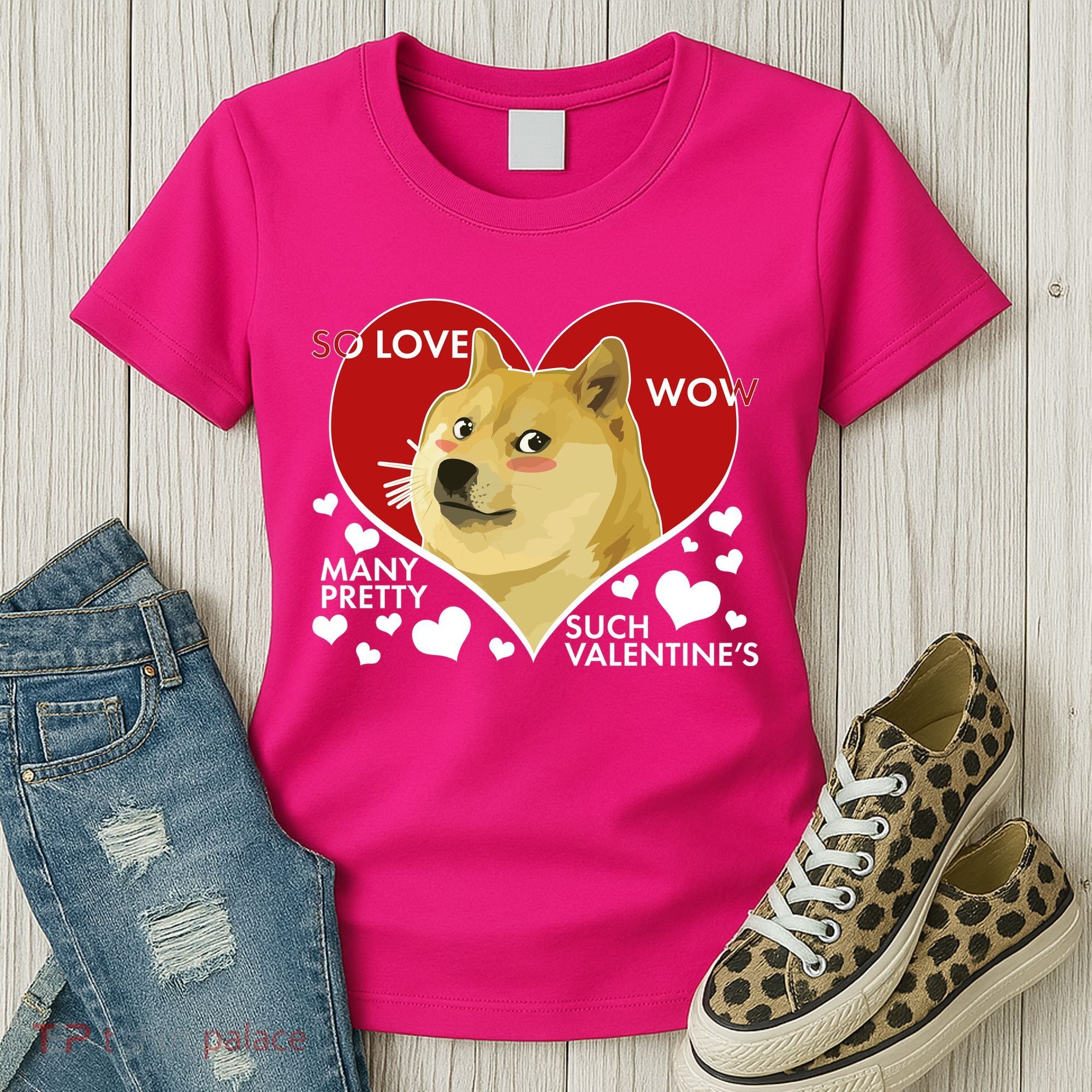 Funny Doge Valentine Meme Women's T-Shirt