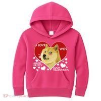 Funny Doge Valentine Meme Kids Hoodie thumb 0