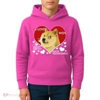 Funny Doge Valentine Meme Kids Hoodie thumb 4