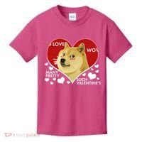 Funny Doge Valentine Meme Kids T-Shirt thumb 0