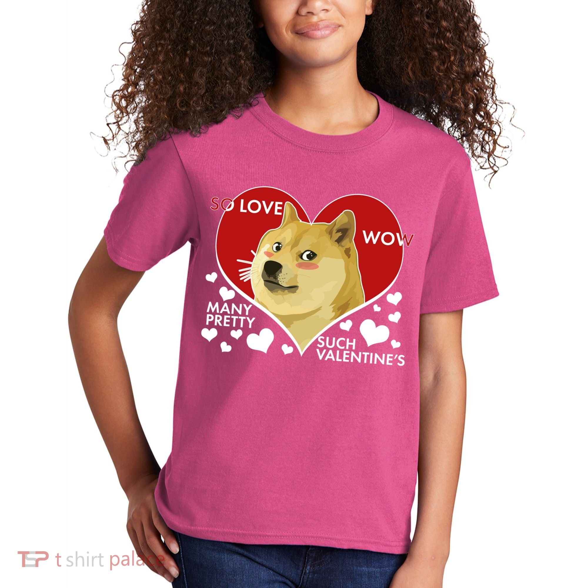 Funny Doge Valentine Meme Kids T-Shirt
