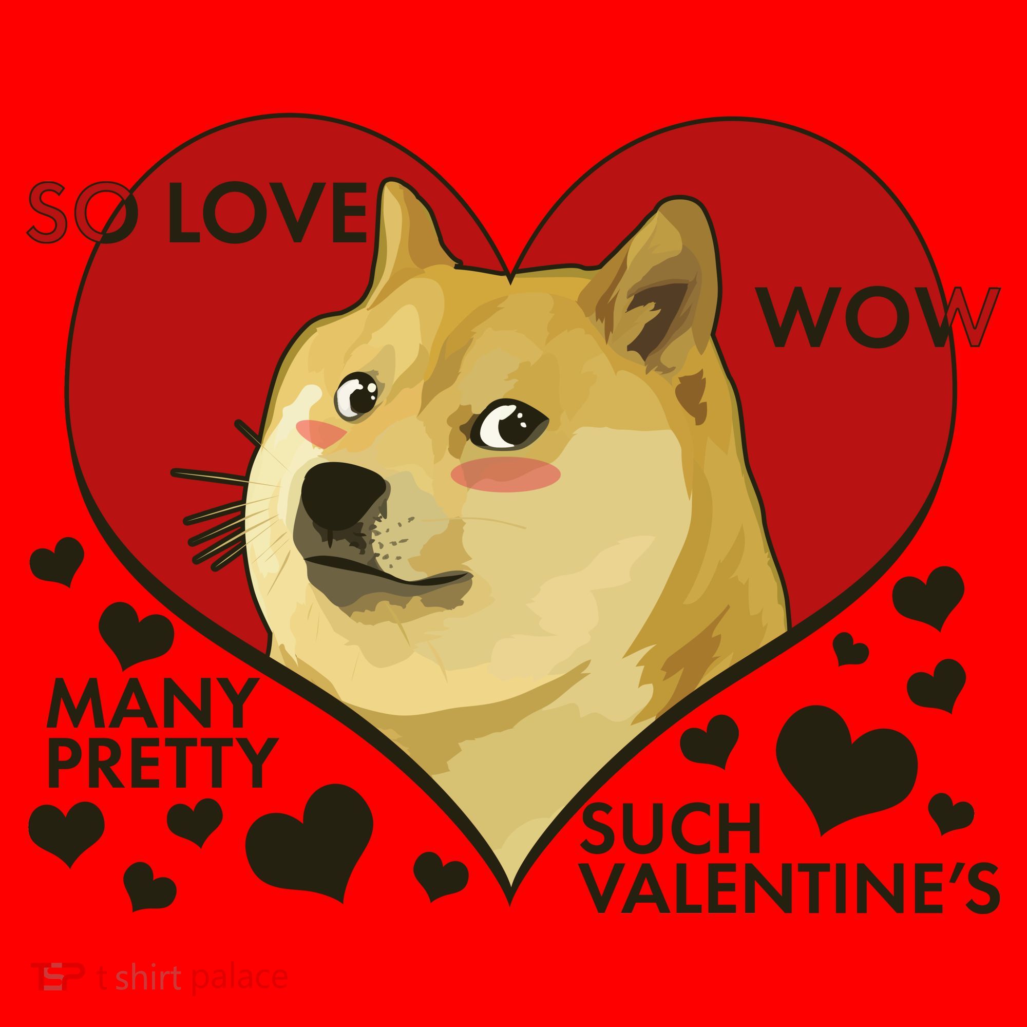 Funny Doge Valentine Meme Santa Hat