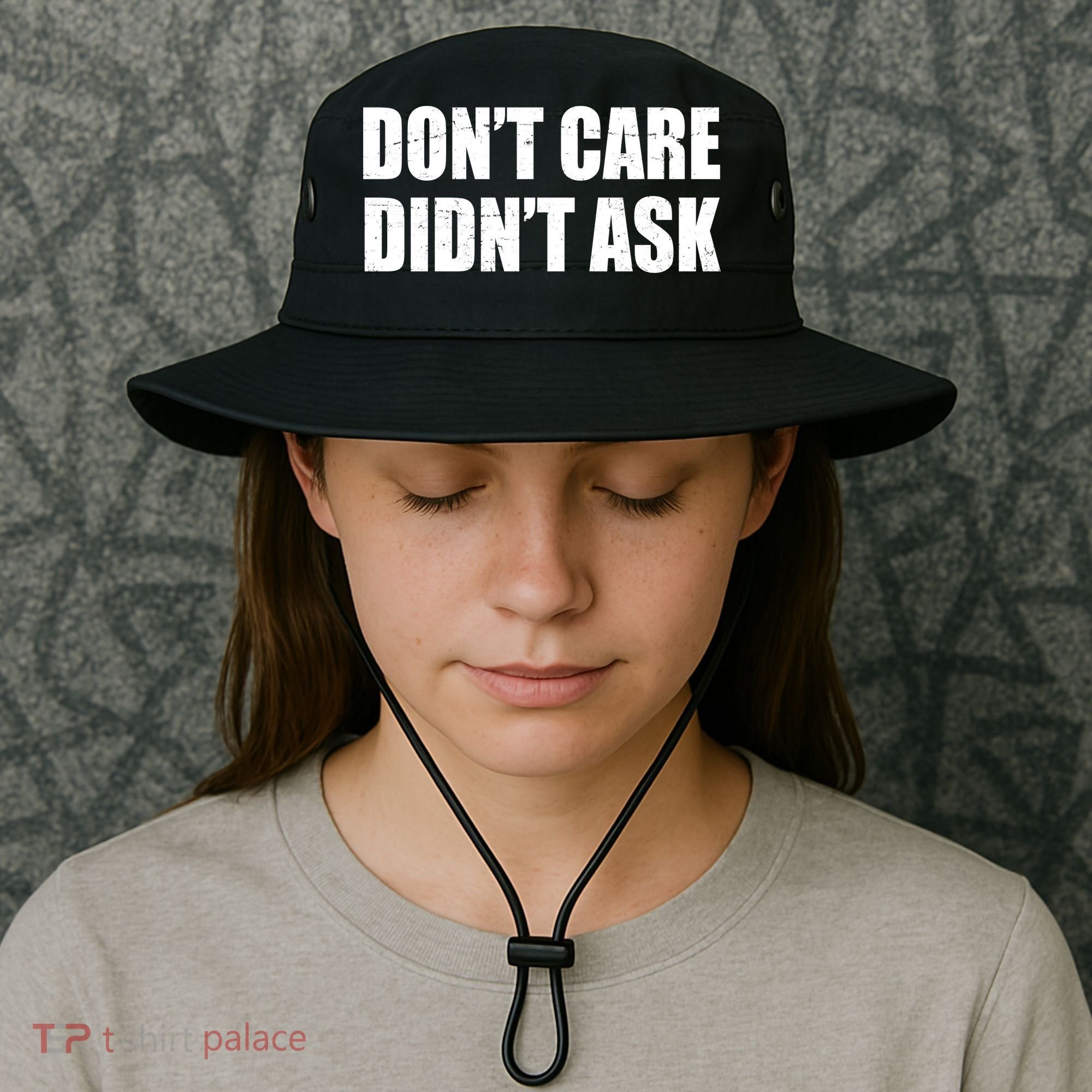 Funny Don't Care Didn't Ask Bucket Hat