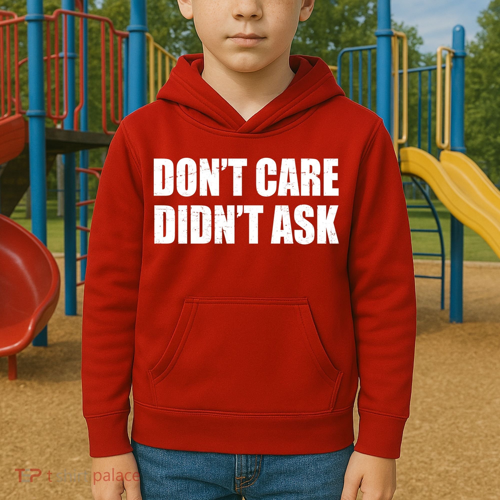 Funny Don't Care Didn't Ask Kids Hoodie