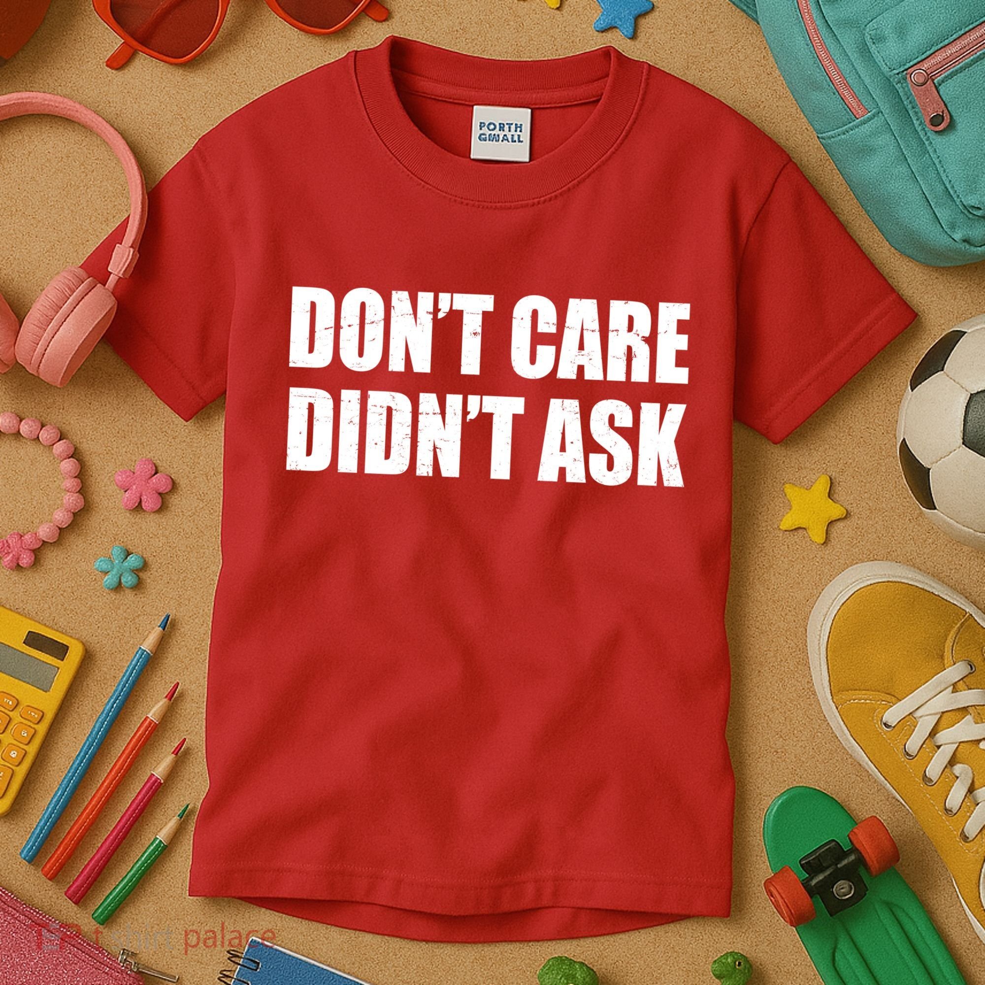 Funny Don't Care Didn't Ask Kids T-Shirt