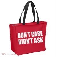 Funny Don't Care Didn't Ask Tote Bag thumb 2