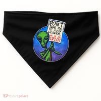Funny Don't Take Me to Your Leader Alien USA-Made Doggie Bandana thumb 0