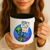 Funny Don't Take Me to Your Leader Alien Coffee Mug thumb 3