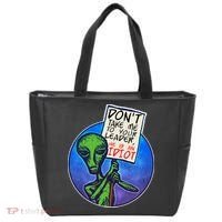 Funny Don't Take Me to Your Leader Alien Tote Bag thumb 0