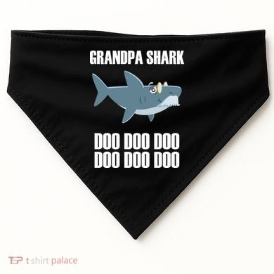 Funny Doo Grandpa Shark USA-Made Doggie Bandana