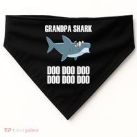 Funny Doo Grandpa Shark USA-Made Doggie Bandana thumb 0