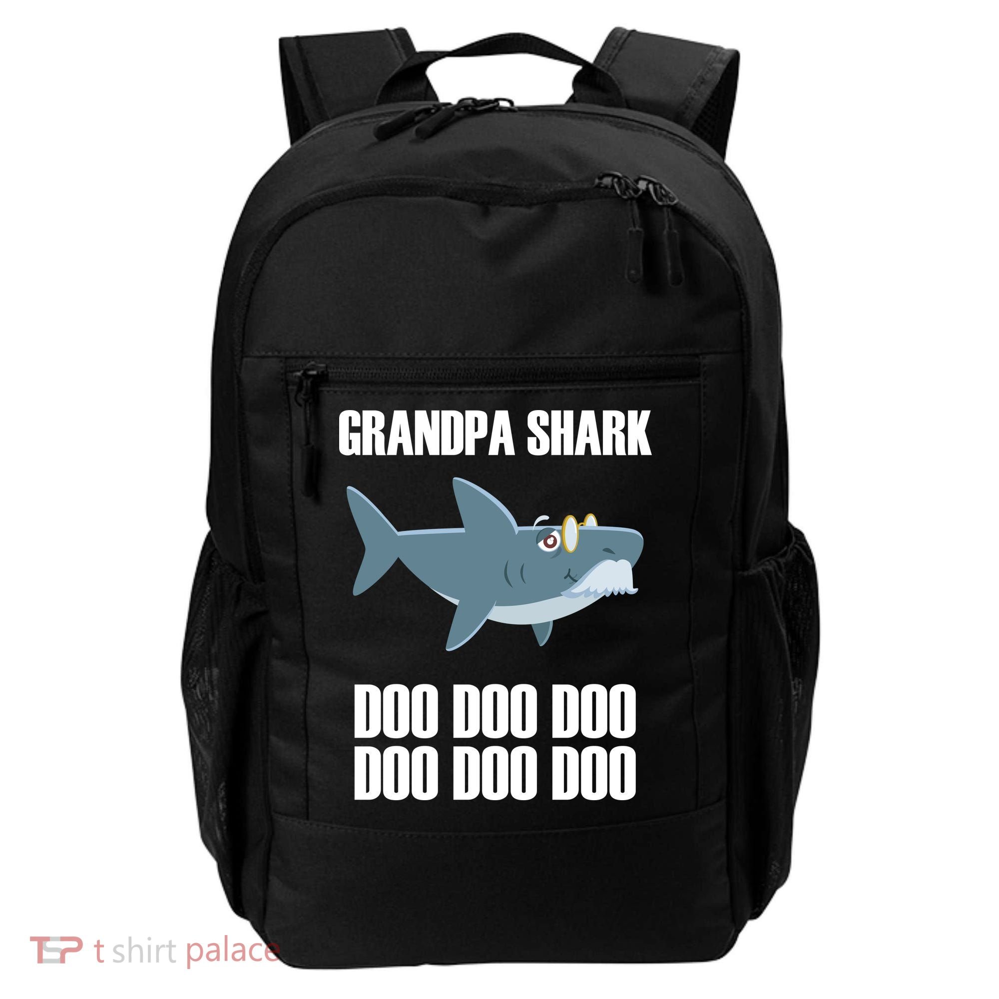 Funny Doo Grandpa Shark Backpack