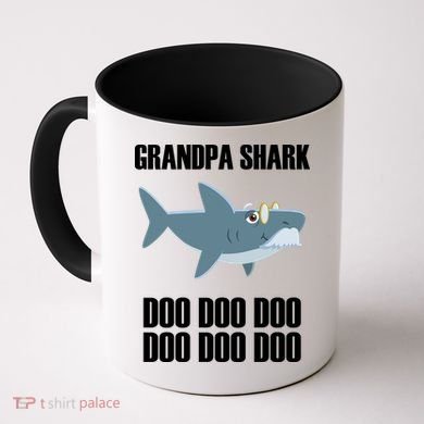 Funny Doo Grandpa Shark Coffee Mug
