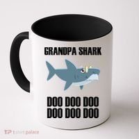 Funny Doo Grandpa Shark Coffee Mug thumb 0