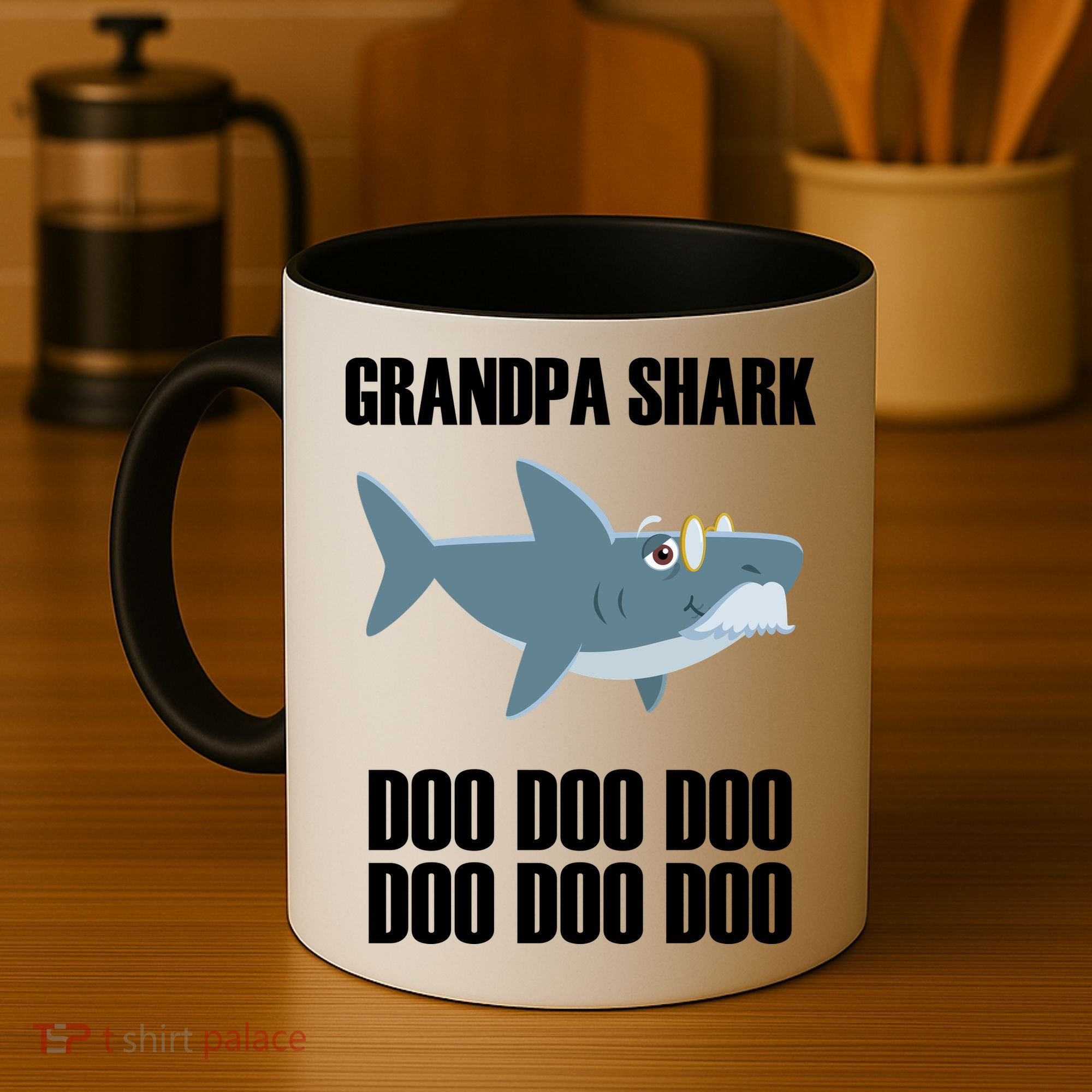 Funny Doo Grandpa Shark Coffee Mug