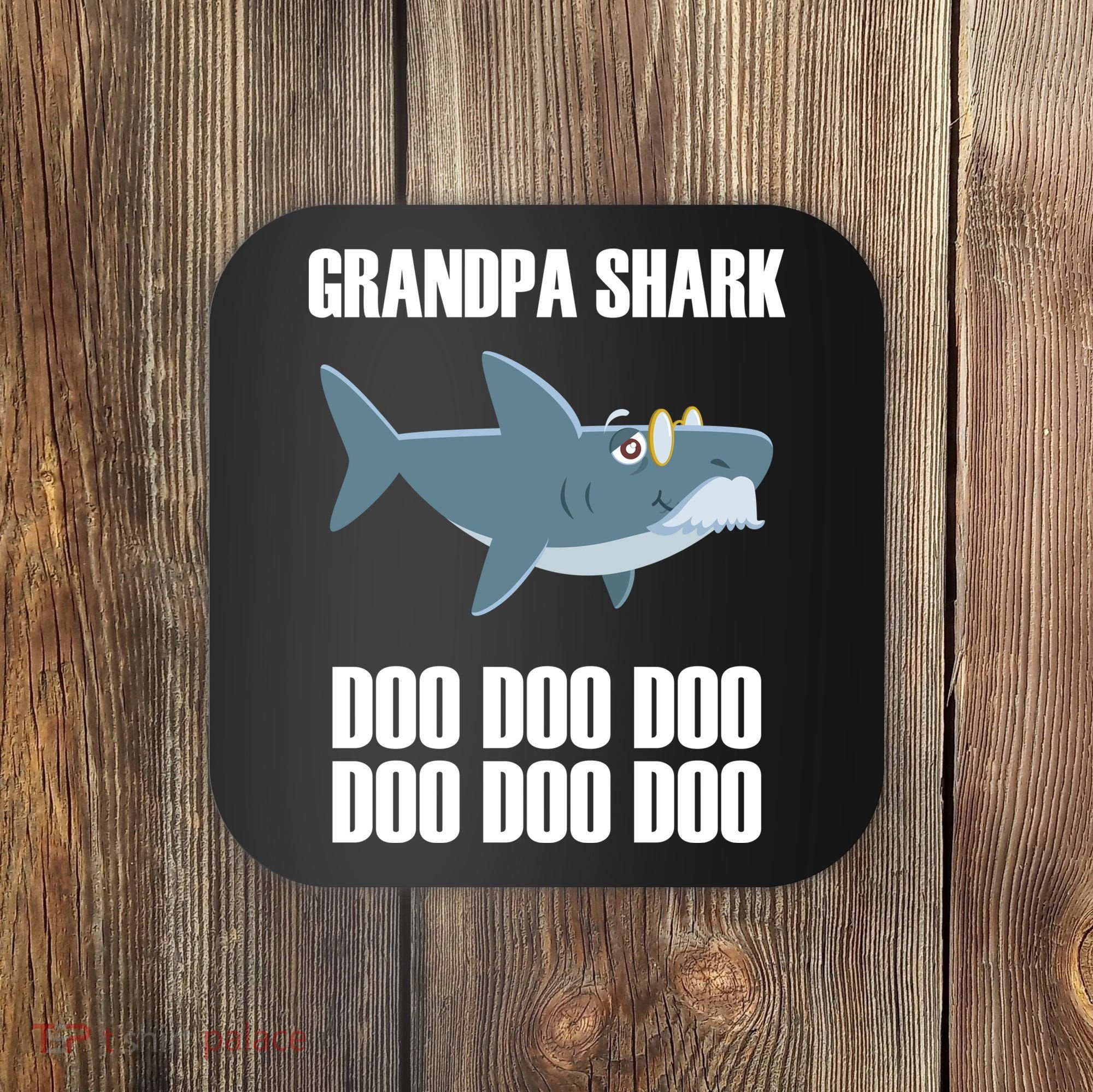 Funny Doo Grandpa Shark Coaster