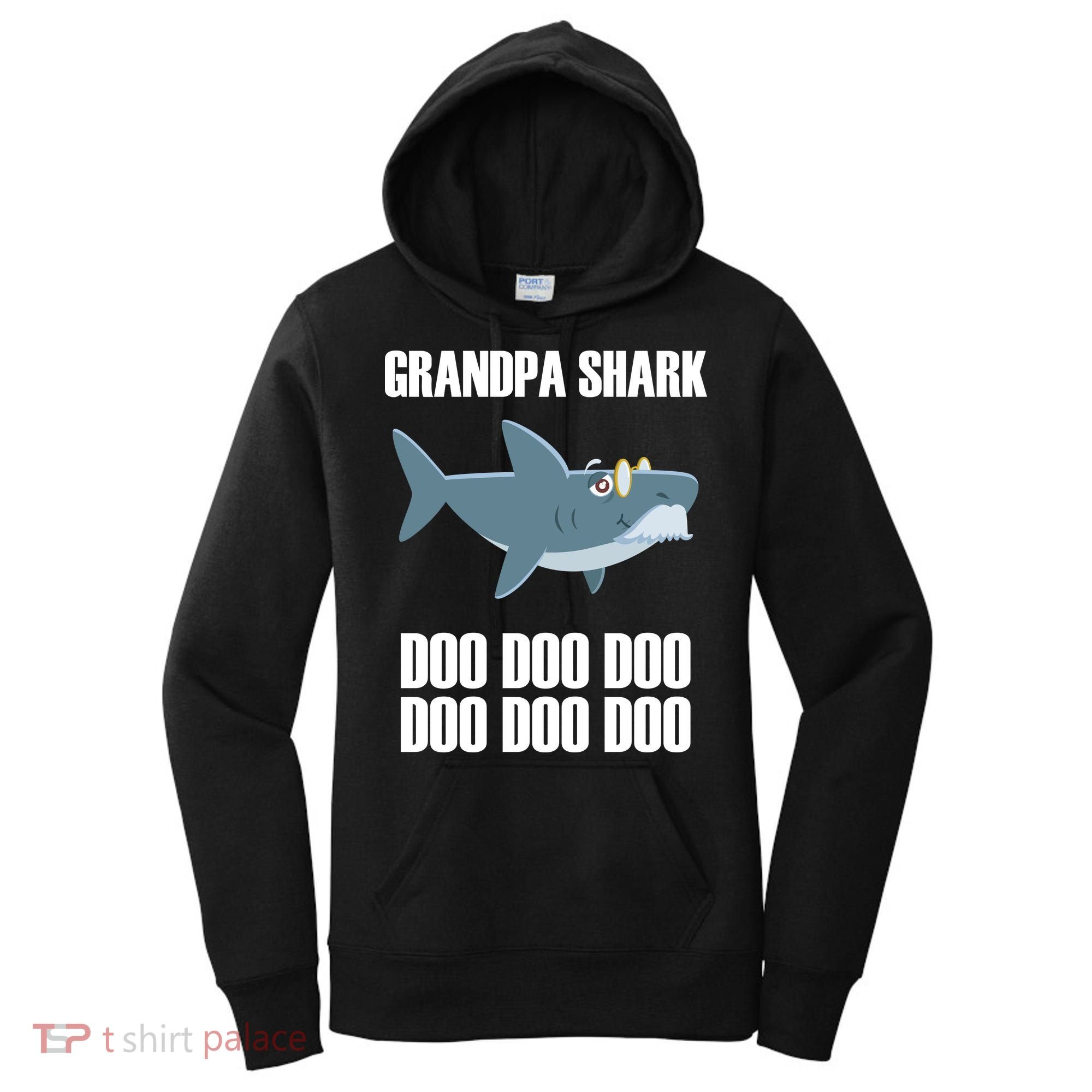 Funny Doo Grandpa Shark Women's Hoodie