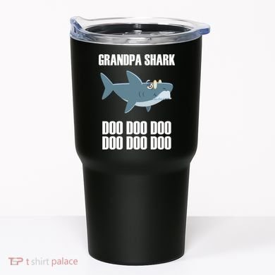 Funny Doo Grandpa Shark Tumbler
