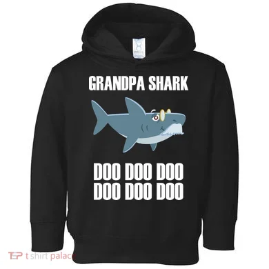 Funny Doo Grandpa Shark Toddler Hoodie