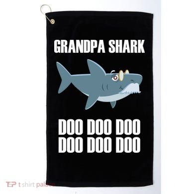 Funny Doo Grandpa Shark Golf Towel