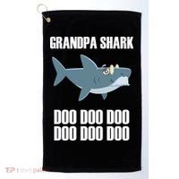 Funny Doo Grandpa Shark Golf Towel thumb 0