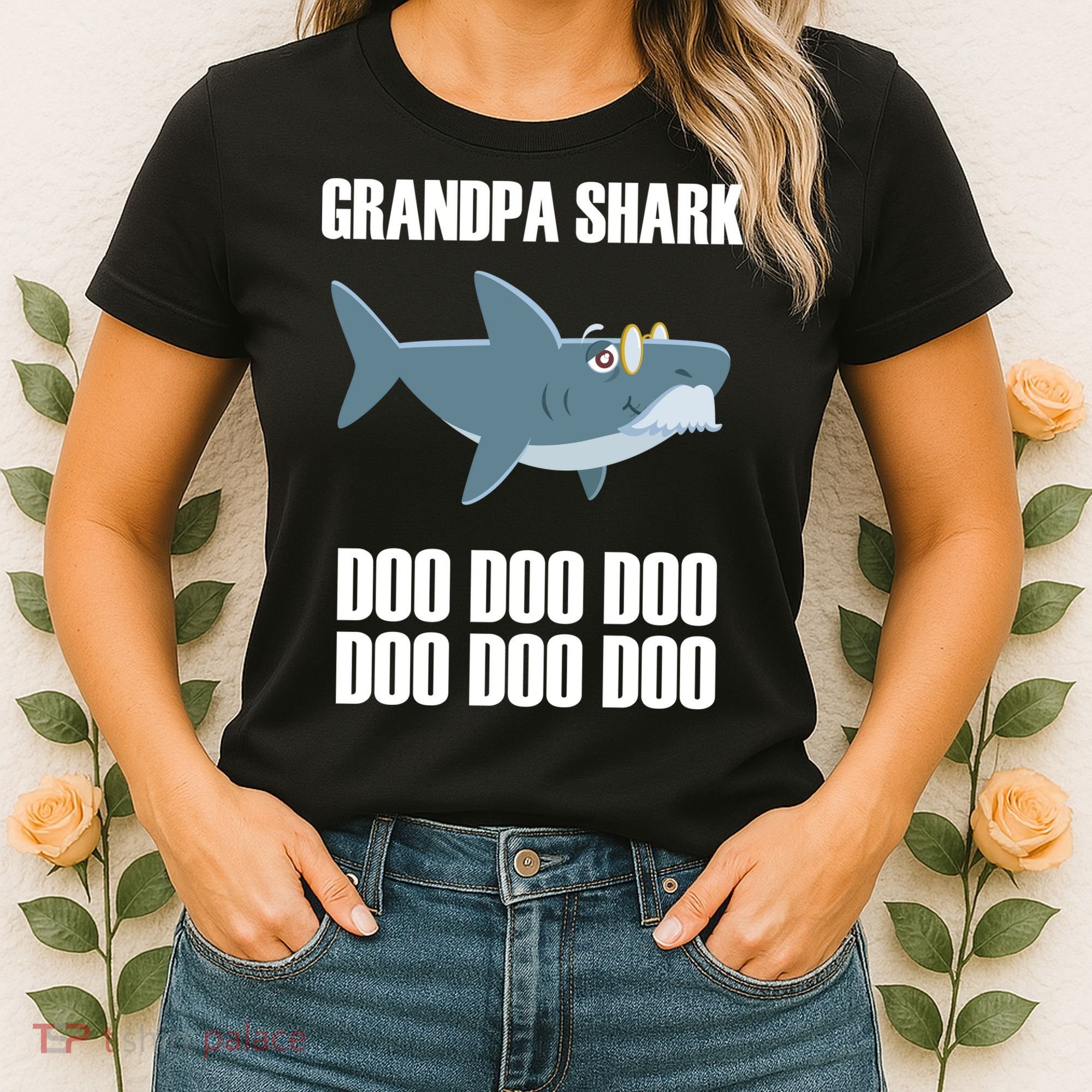 Funny Doo Grandpa Shark Women's T-Shirt