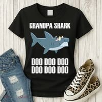 Funny Doo Grandpa Shark Women's T-Shirt thumb 3