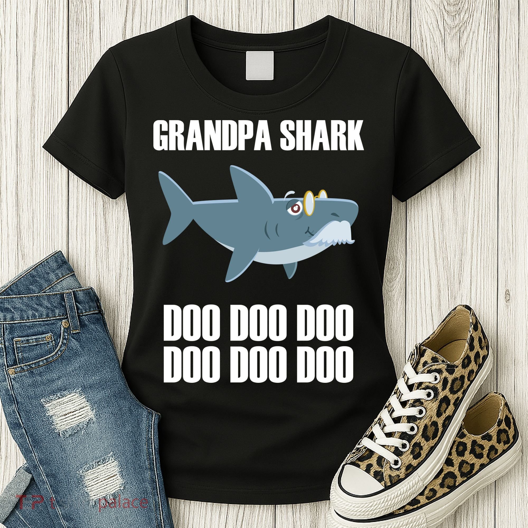 Funny Doo Grandpa Shark Women's T-Shirt