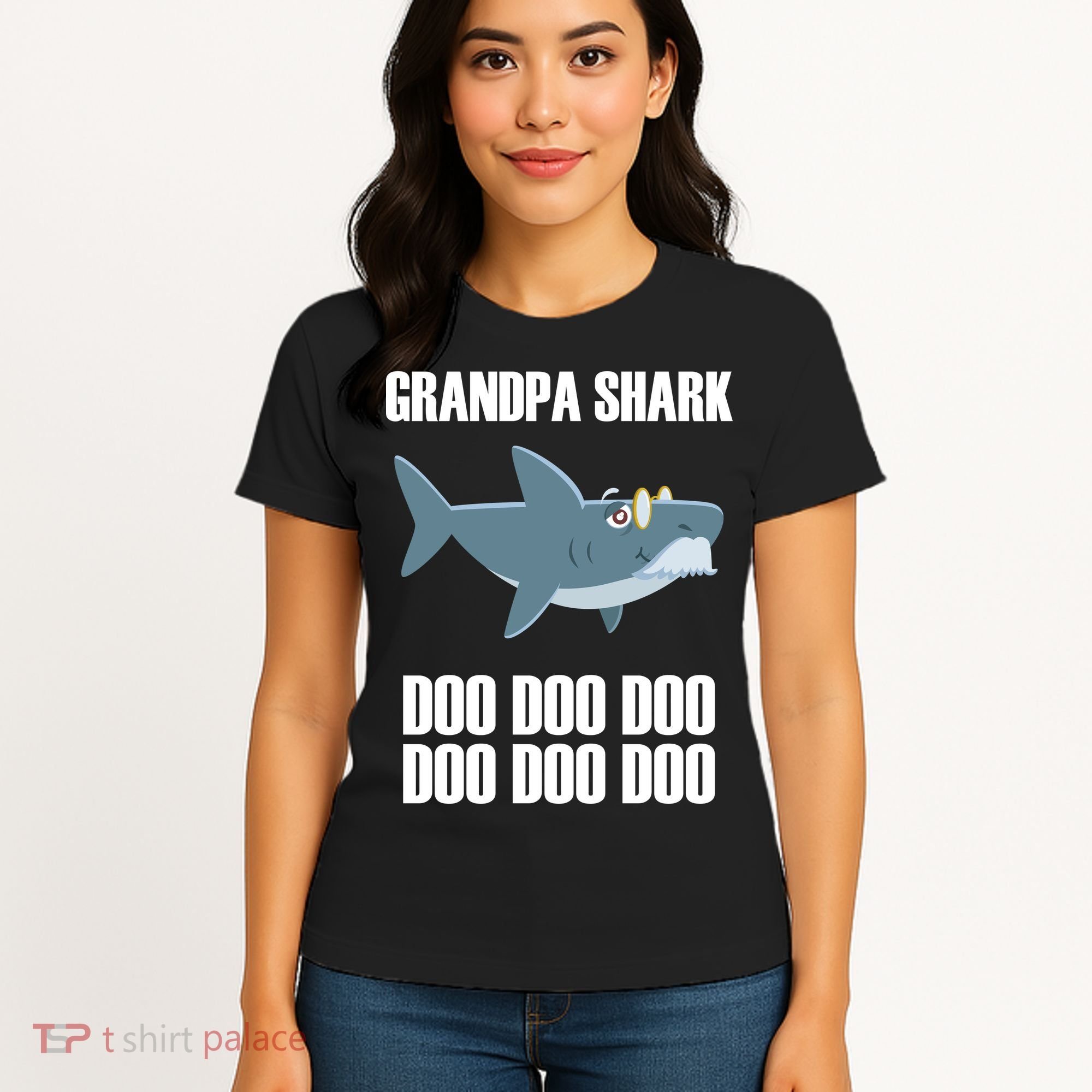 Funny Doo Grandpa Shark Women's T-Shirt