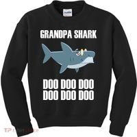 Funny Doo Grandpa Shark Kids Sweatshirt thumb 0
