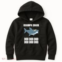 Funny Doo Grandpa Shark Kids Hoodie thumb 0