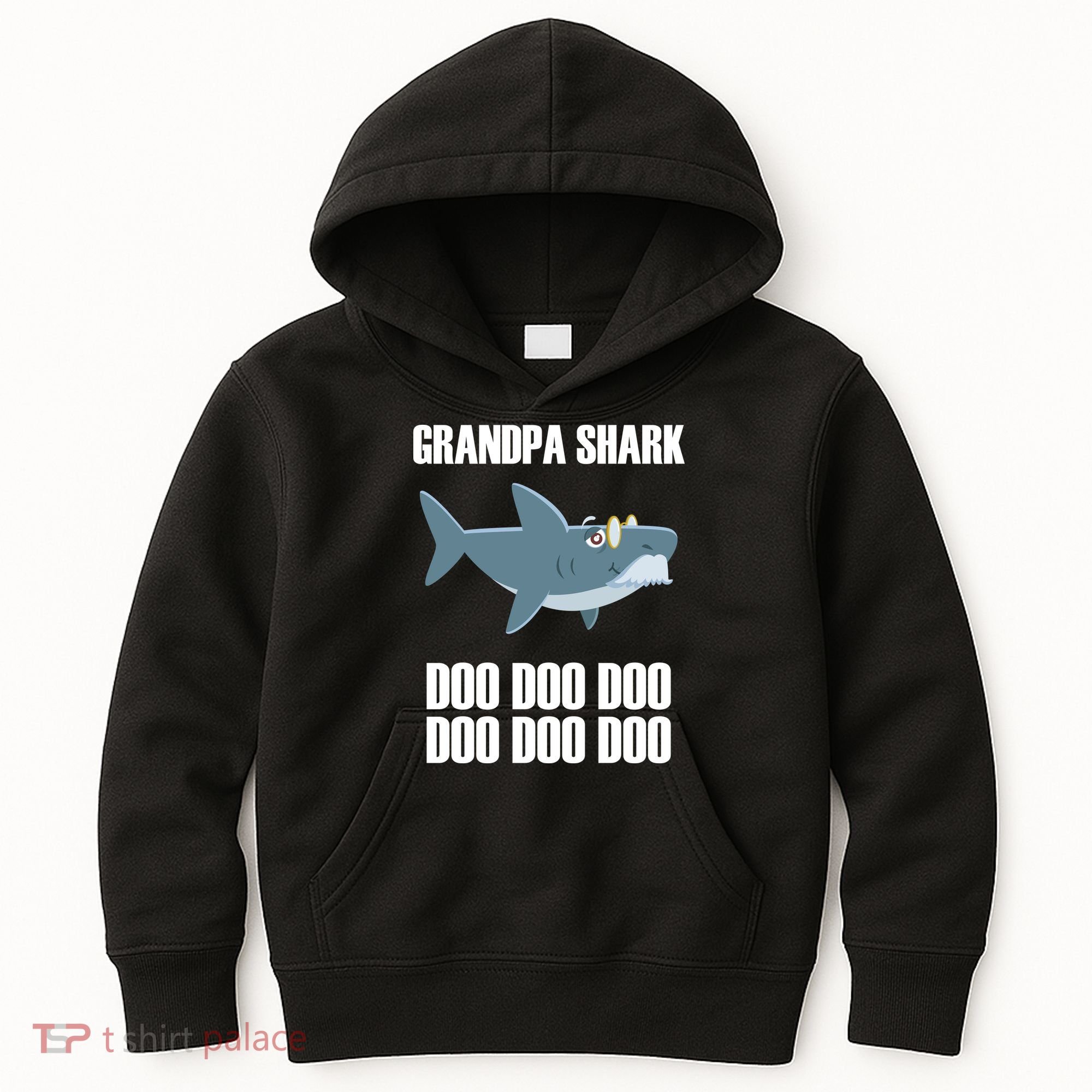 Funny Doo Grandpa Shark Kids Hoodie