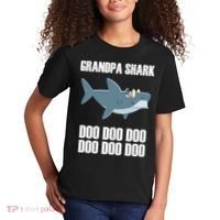Funny Doo Grandpa Shark Kids T-Shirt thumb 2