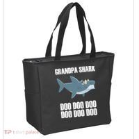 Funny Doo Grandpa Shark Tote Bag thumb 2