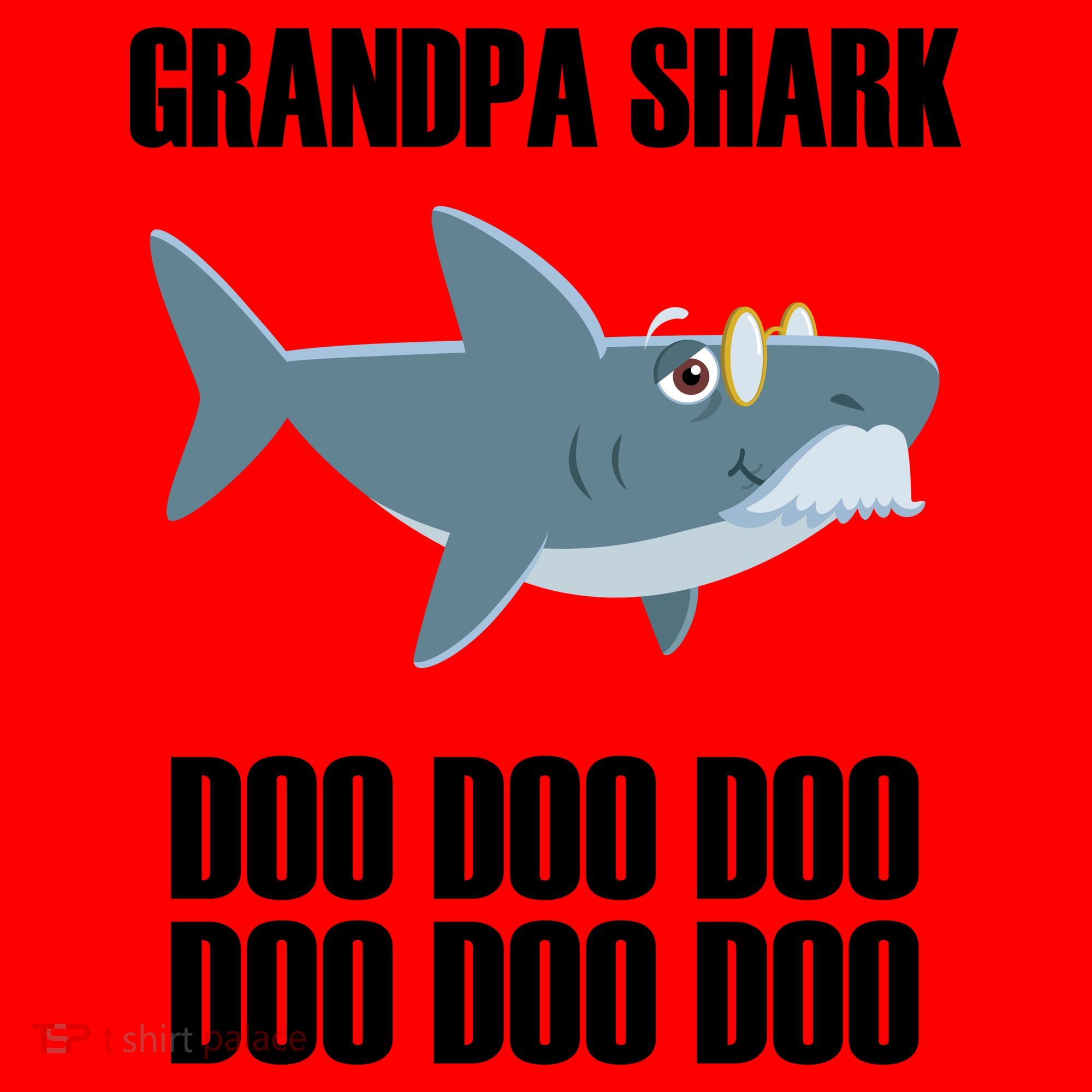 Funny Doo Grandpa Shark Santa Hat