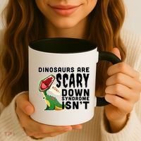Funny Down Syndrome Awareness Dinosaurs Coffee Mug thumb 3