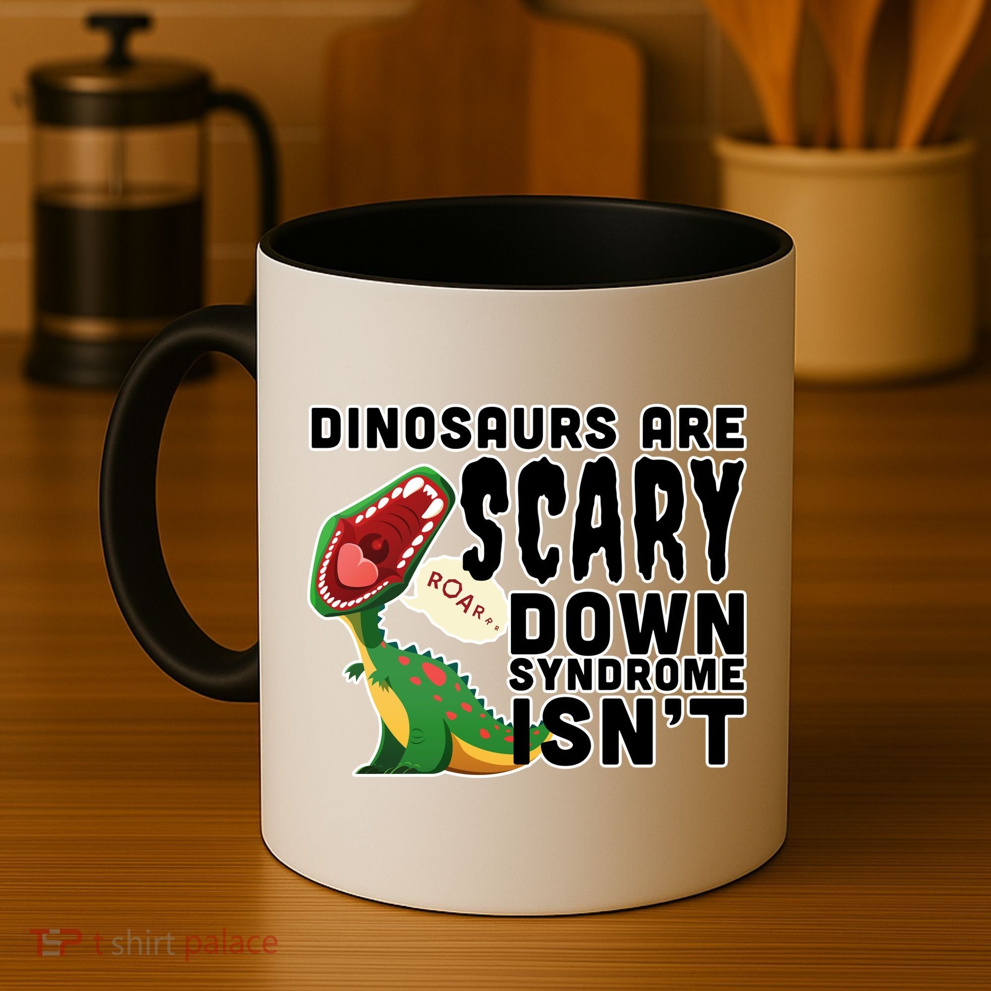Funny Down Syndrome Awareness Dinosaurs Coffee Mug