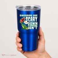 Funny Down Syndrome Awareness Dinosaurs Tumbler thumb 2